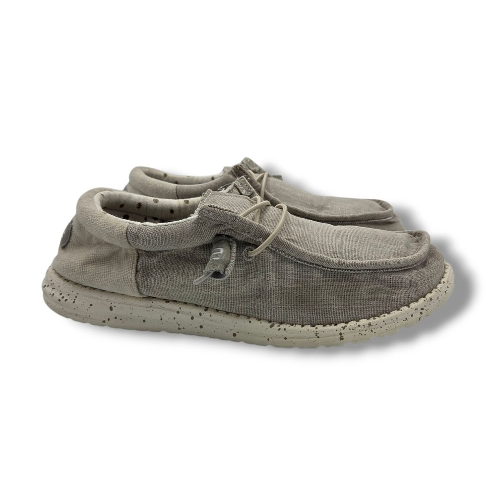 Hey Dude Wally Shoes Womens 8 Grey Sparkle Slip On